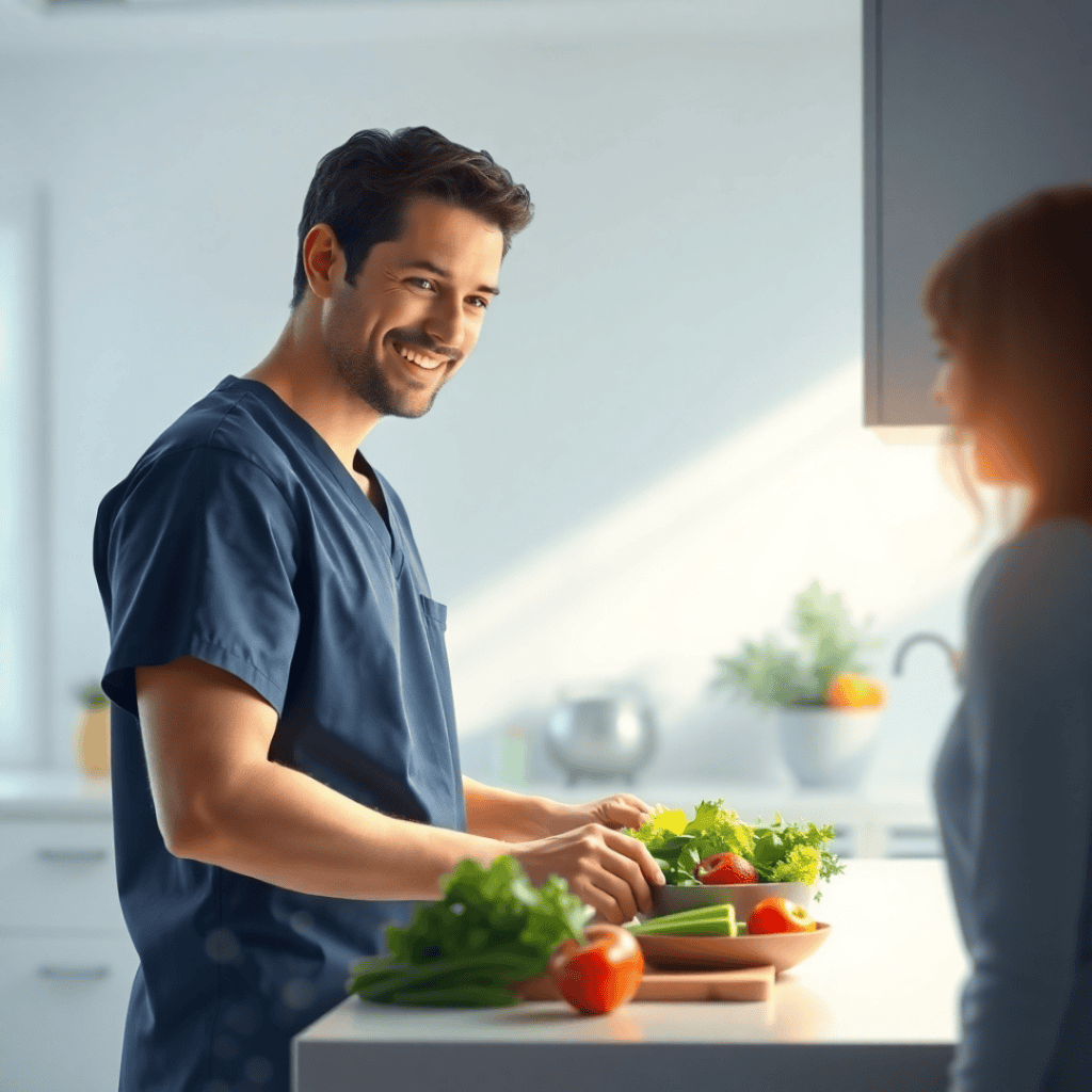 A health professional leading a workshop on reducing chronic inflammation through diet, exercise, and lifestyle changes